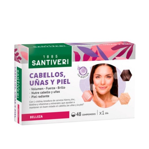 [05877] Multivigor Cabellos Uñas Y Piel Con Biotina 48 Comprimidos - Santiveri