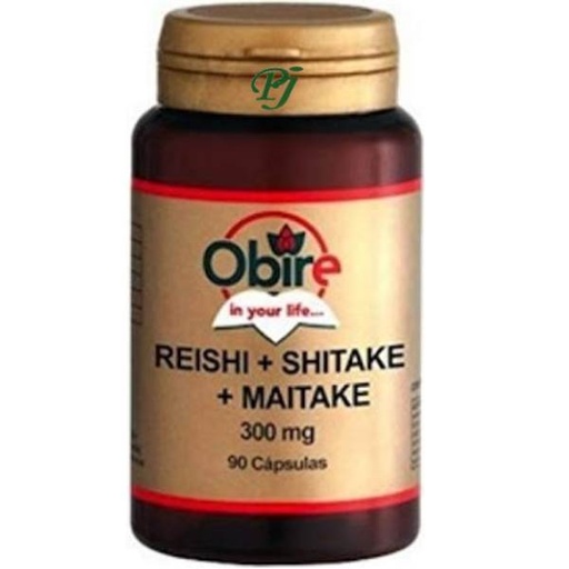 [058799] Reishi +Shitake +Maitake 90 Cápsulas 300 Mg. - Obire