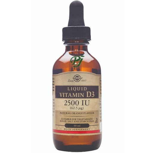 [059638] Vitamina D3 Líquida 62 Mcg. 2500 Ui. - Solgar