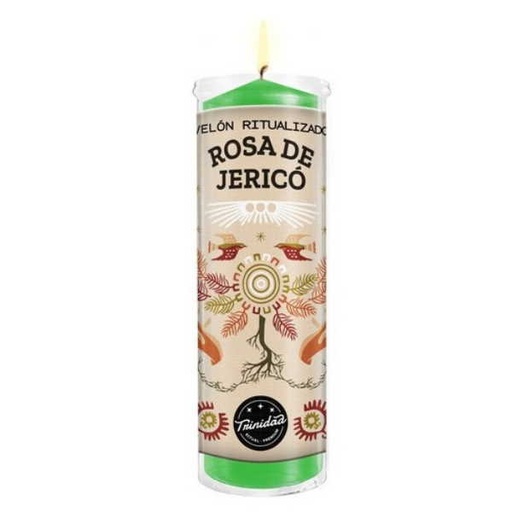 [100423] Velón Ritualizado Flor Jericó - Trinidad