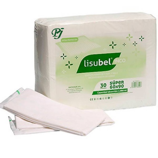 [1300459] Empapador Súper 60 X 90 30 Uds. - Lisubel